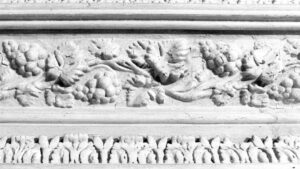 This is a photo of the La Maison Macdonell-Williamson House Ballroom cornice.